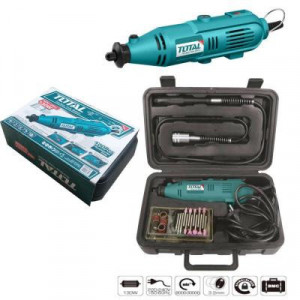 Mini polizor masina de gravat Total TG501032/NM, 130W, 32000 Rpm, ax flexibil, 100 accesorii, Verde - Img 2