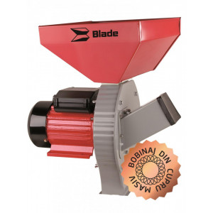 Moara electrica pentru cereale si furaje Blade MR0001/NM, 2.7 Kw, 200 kg/h, 3000 Rpm, cuva mare, Rosu/Gri - Img 2