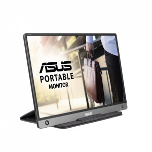 Monitor Asus portabil ZenScreen 15.6", IPS, USB Type-C, Micro-HDMI, Flicker Free, Full HD, NM/ MB16AH, Gri - Img 3
