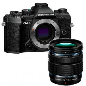 OM SYSTEM OM-5 body black + M.Zuiko Digital 12-45mm F4 PRO lens KIT - Img 1
