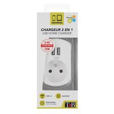Priza standard T'nB NM/CHHOME24A, 1 priza, 2 USB, 2,4 A, Alb - Img 2