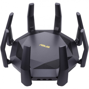 Router Gaming Asus, Dual-Band, Quad-Core 2.2GHz CPU, 256MB/1GB RAM, Adaptive QoS, VPN server/client, NM/ RT-AX89X, Negru - Img 3