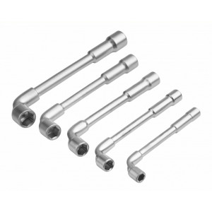 Set chei tubulare cu cot tip L, 5 Buc. 8mm-17mm