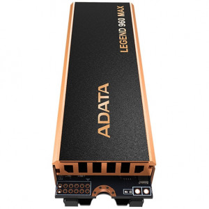 Solid state drive (SSD) Adata Legend 960 MAX 4TB, PCIe Gen4x4, M.2 2280, NM/ ALEG-960M-4TCS, Negru/Auriu - Img 2