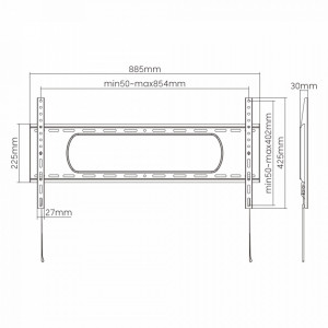Suport de perete pentru display cu diagonala intre 43 - 90 - Img 4