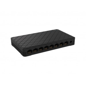 Switch fara management Ruijie Reyee RG-ES08G, 8 porturi Gigabit, 16Gbps, NM/ RG-ES08G, Negru - Img 1