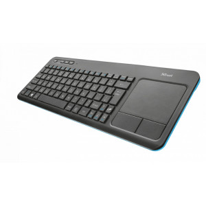 Tastatură multimedia wireless cu touchpad XL Trust Veza NM 20960, USB, 2.4 GHz, PC, Laptop, Smart TV, Negru - Img 3