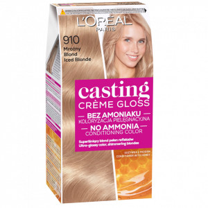 Vopsea de par semi-permanenta fara amoniac L'Oreal Paris Casting Creme Gloss 910, Blond Cenusiu