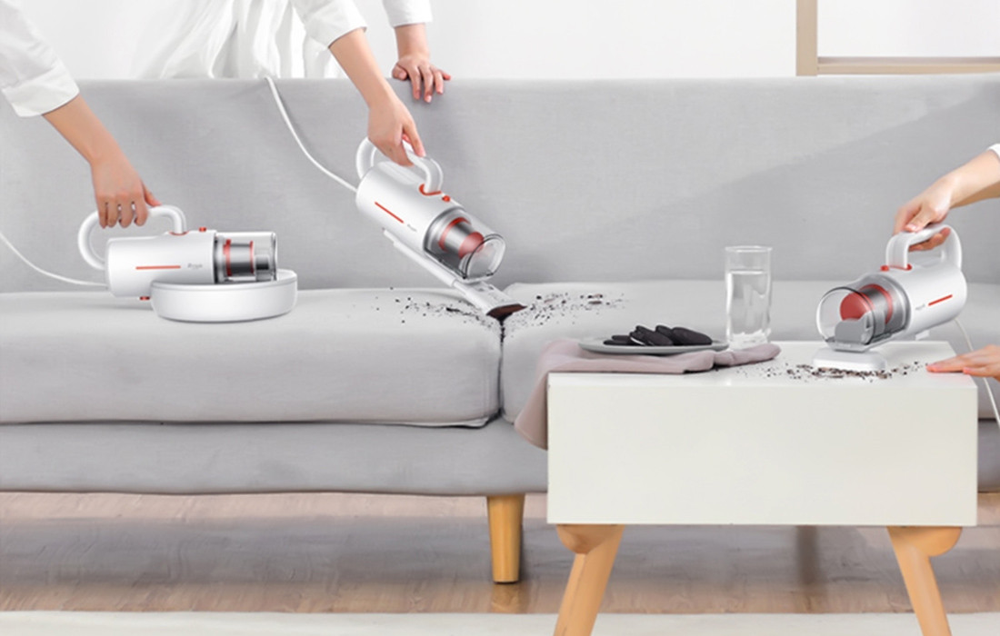 Aspirator cu UV si bataie, anti-acarieni, pentru asternuturi, perne, spatii inguste, Deerma Mite Pro