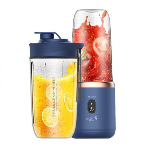 Blender portabil wireless, incarcare USB, 400ml, pentru suc, smoothie si piure, Deerma DNU06