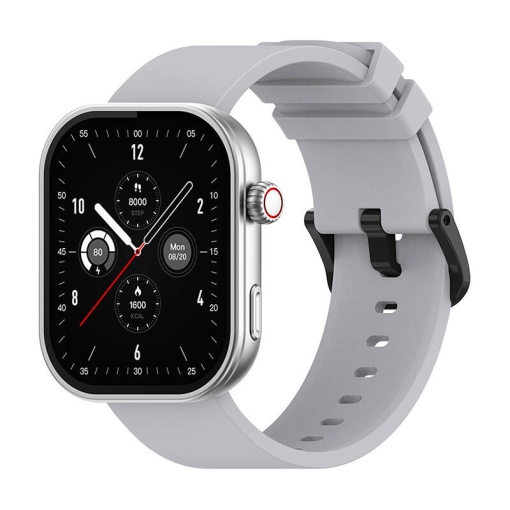 Ceas inteligent Zeblaze Btalk Plus, baterie 15 - 30 zile, ecran 2.03", oxigen, puls, tensiune, apeluri, SmartWatch, argintiu