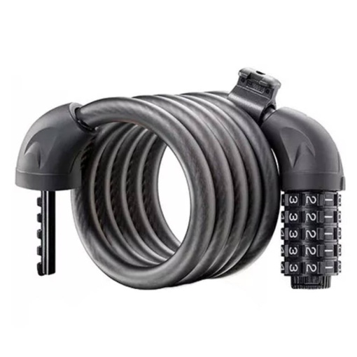 Incuietoare Bicicleta cu Cifru / Cod 150cm, Rockbros Pro (negru)