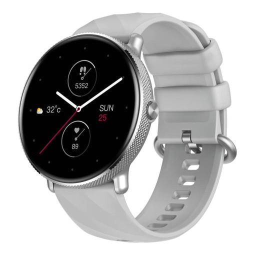 Ceas inteligent Zeblaze GTR 3 PRO, baterie 14 - 20 zile, ecran 1.43", oxigen, puls, apeluri, SmartWatch, argintiu