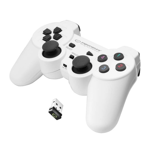 Controler Wireless 2.4GHz Gamepad PC / PS3 (alb)