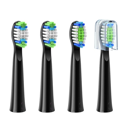 Set 4 capete / rezerve periuta dinti Bitvae FW E11, FW E6, BV D2 (negru)