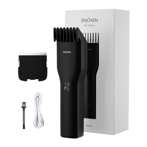 Mașină de tuns cu piaptan reglabil 3-21mm, incarcare USB-C, Xiaomi ENCHEN BOOST-B, negru