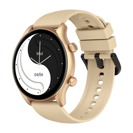 Ceas Inteligent Zeblaze Btalk 3 Plus, baterie 14 zile, ecran 1.39", oxigen, puls, apeluri, SmartWatch, auriu