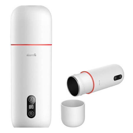 Fierbator si termos portabil 350ml, alb, alimentare 220v, Cana Electrica Deerma Travel DR035S