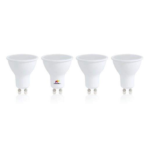Set 4 becuri LED GU10 4W 320lm, lumina calda, clasa A+, 30.000h