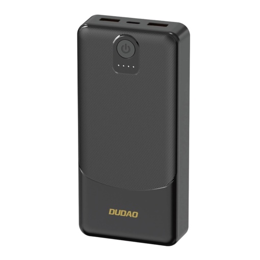 Baterie externa 20000mAh 12W, 3x USB, Powerbank Dudao k10 PRO, Negru