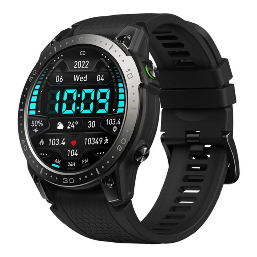 Ceas inteligent Zeblaze Ares 3 Pro, baterie 14 - 30 zile, ecran 1.43", oxigen, puls, apeluri, SmartWatch, negru