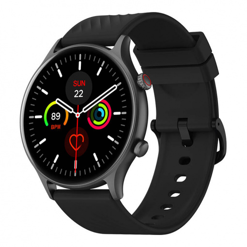 Ceas Inteligent Zeblaze Btalk 2 Lite, baterie 14 - 20 zile, ecran 1.39", oxigen, puls, tensiune, apeluri, SmartWatch, negru