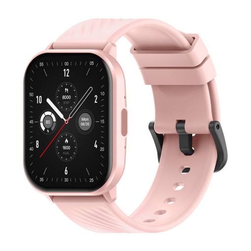 Ceas inteligent Zeblaze GTS 3, baterie 15 - 30 zile, ecran 2.03", oxigen, puls, tensiune, apeluri, SmartWatch, roz