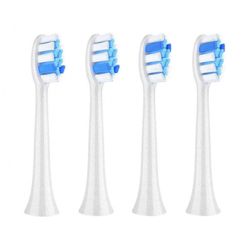 Set 4 capete / rezerve (compatibilie Philips) periuta dinti Fairywill model FW PW 12 / FW P80 / FW P11 / FW T9 / BV S3 / BV S2 / BV SDS2 (alb)