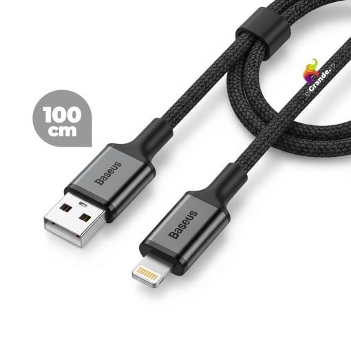 Cablu USB la Iphone (Lightning) 100cm, incarcare rapida + transfer date, cu protectie textila, Baseus