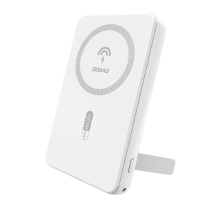 Baterie externa 10000mAh 22.5W, incarcare Wireless Magsafe + cablu USB (inclus), Powerbank Dudao K14S+, alb - Img 1