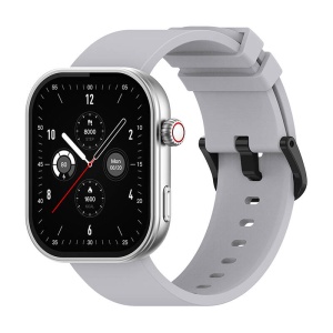 Ceas inteligent Zeblaze Btalk Plus, baterie 15 - 30 zile, ecran 2.03", oxigen, puls, tensiune, apeluri, SmartWatch, argintiu - Img 1