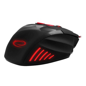 Mouse Gaming cu fir, 8 butoane, DPI reglabil 800 - 2400, conexiune USB, negru-rosu - Img 4