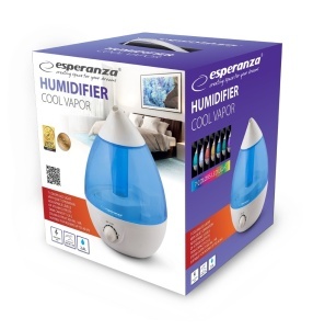 Umidificator cu ultrasunete, Rezervor XL 2.6L, lumina reglabila 7 culori, Esperanza Cool Vapor - Img 3