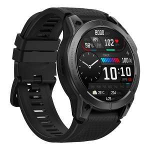 Ceas inteligent Zeblaze Stratos 3, baterie 20 - 45 zile, ecran 1.43", oxigen, puls, apeluri, SmartWatch, negru - Img 3