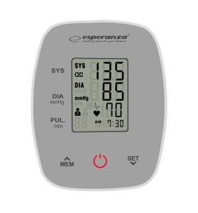 Tensiometru brat, incarcare USB sau baterii AAA, oscilometric, memorie istoric, Esperanza SPIRIT - Img 3