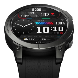 Ceas inteligent Zeblaze Stratos 3, baterie 20 - 45 zile, ecran 1.43", oxigen, puls, apeluri, SmartWatch, negru - Img 4