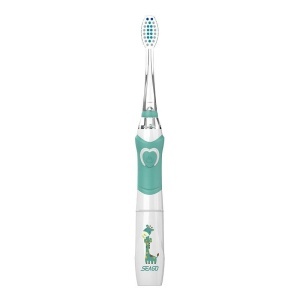 Periuta dinti sonică copii cu 3 capete moi, 24.000 rotatii, Seago SG-977, verde