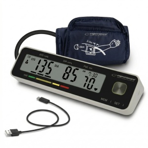 Tensiometru brat, incarcare USB sau baterii AAA, oscilometric, memorie istoric, Esperanza FERVOR