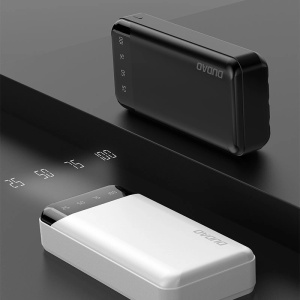 Baterie externa 20000mAh 10W, 3x cabluri integrate (USB-C, iPhone, MicroUSB), Powerbank Dudao K6Pro +, Alb - Img 4
