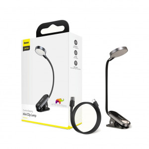 Lampa LED Flexibila cu Clema pentru masa, carte, pat, Baseus Comfort Pro