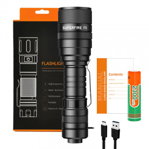 Lanterna Super Puternica 1100lm Incarcare USB elGrande F5 - Img 2