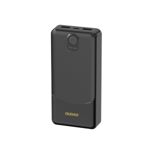 Baterie externa 10000mAh 12W, 3x USB, Powerbank Dudao k10, Negru - Img 1
