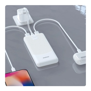 Baterie externa 20000mAh 12W, 3x USB, Powerbank Dudao k10 PRO, Alb - Img 2