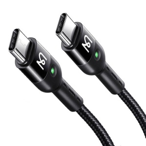 Cablu USB-C la USB-C, Spiralat, tip Arc, 180cm, transfer date si incarcare rapida rapida - Img 2