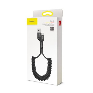 Cablu USB la USB-C, Spiralat, tip Arc, 100cm, transfer date si incarcare rapida rapida, Baseus - Img 7