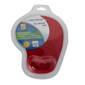 Mouse pad, suport incheietura cu gel (roșu) - Img 2