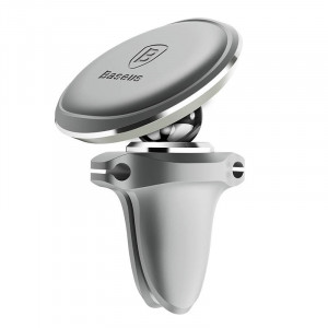 Suport Auto Telefon Magnetic Baseus cu clema cablu (argintiu) - Img 4
