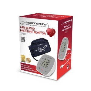 Tensiometru brat, incarcare USB sau baterii AAA, oscilometric, memorie istoric, Esperanza SPIRIT - Img 4