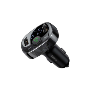 Transmitator / Modulator FM si Incarcator Auto cu MP3, Bluetooth, microSD Baseus T typed - Img 1