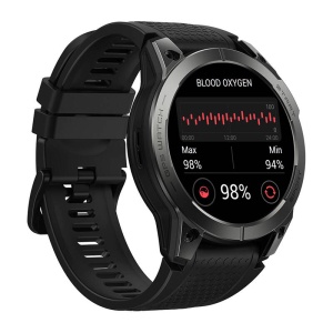 Ceas inteligent Zeblaze Stratos 3 Pro, baterie 18 - 45 zile, ecran 1.43", oxigen, puls, apeluri, SmartWatch, negru - Img 2